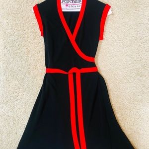 DVF Wrap dress black/red